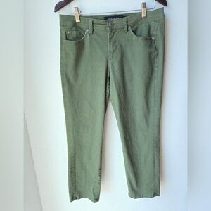 CALVIN KLEIN JEANS Olive Green Khaki Ankle Slim Jeans Denim Size 10 M